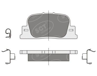 SCT GERMANY Комплект тормозных колодок, дисковый тормоз SP 335 PR